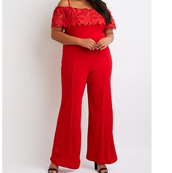 charlotte russe red jumpsuit